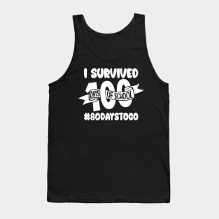 Funny School Boys Girls Kids Gift 100 Days Of School Tank Top